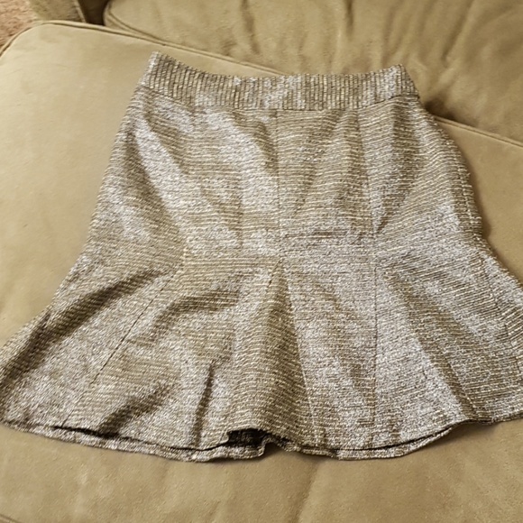 Banana republic bell metallic silver skirt 0 - Picture 1 of 5